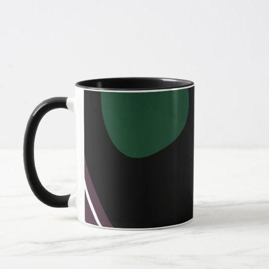 Submersion: Abstract Black, White, Purple & Green Tasse (Links)