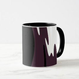 Submersion: Abstract Black, White, Purple & Green Tasse