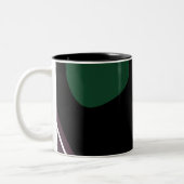 Submersion: Abstract Black, White, Purple & Green Zweifarbige Tasse (Links)