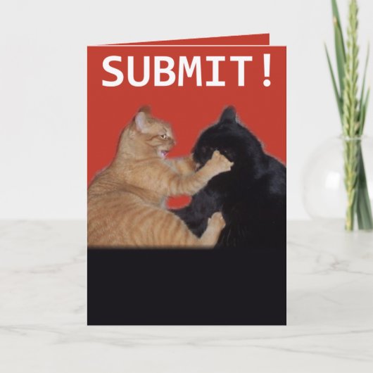 Submit! Valentine Feiertagskarte (Vorderseite)