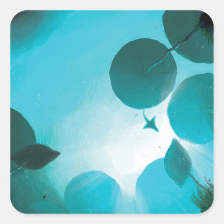 Subnautica - Aquatic Ballad Quadratischer Aufkleber
