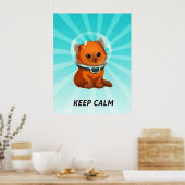 Subnautica Behalte Ruhe Kitty fest Farbe Poster (Küche)