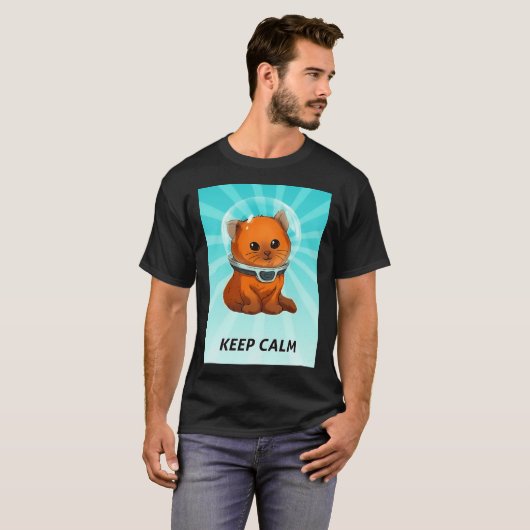 Subnautica Behalte Ruhe Kitty fest Farbe T-Shirt (Vorne ganz)
