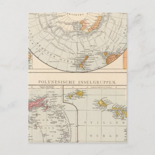 Subpolarregion und Polynesien Postkarte (Vorderseite)
