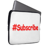 "#Subscribe" Niedliches Design. Jetzt kaufen Laptopschutzhülle (Vorne Rechts)
