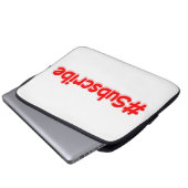 "#Subscribe" Niedliches Design. Jetzt kaufen Laptopschutzhülle (Vorne Knopf)