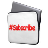 "#Subscribe" Niedliches Design. Jetzt kaufen Laptopschutzhülle (Vorderseite Links)