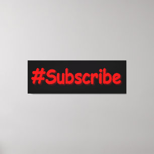 "#Subscribe" Niedliches Design. Jetzt kaufen Leinwanddruck