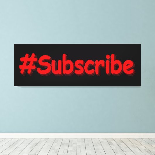 "#Subscribe" Niedliches Design. Jetzt kaufen Leinwanddruck (Insitu (Holzboden))