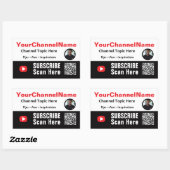 Subscribe to My Channel Rechteckiger Aufkleber (Blatt)
