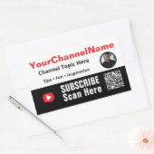 Subscribe to My Channel Rechteckiger Aufkleber (Umschlag)