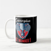 Subscription At Number 1 Funny Badminton  Kaffeetasse (Links)