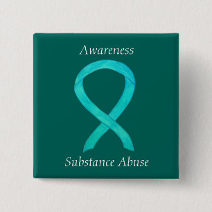 Substanzmissbrauch Bewusstsein für Aquamarines Mul Button