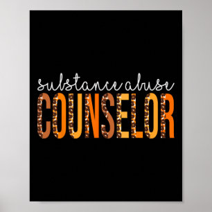 Substanzmissbrauch Counselor Leopard Herbst Herbst Poster