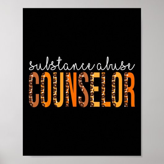 Substanzmissbrauch Counselor Leopard Herbst Herbst Poster (Vorne)