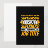 Substation Electrical Supervisor Funny Spaß Gift Mitteilungskarte (Vorne/Hinten)