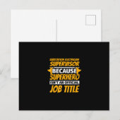 Substation Electrical Supervisor Funny Spaß Gift Postkarte (Vorne/Hinten)
