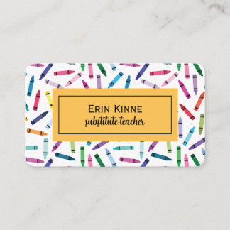 Substitute Teacher Business Calling Cards  Visitenkarte