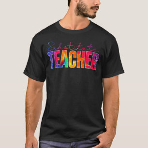 Substitute Teacher Gefärbte Krawatte Wertschätzung T-Shirt