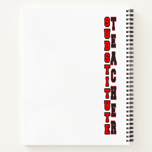 Substitute Teacher Notizblock (Rückseite)