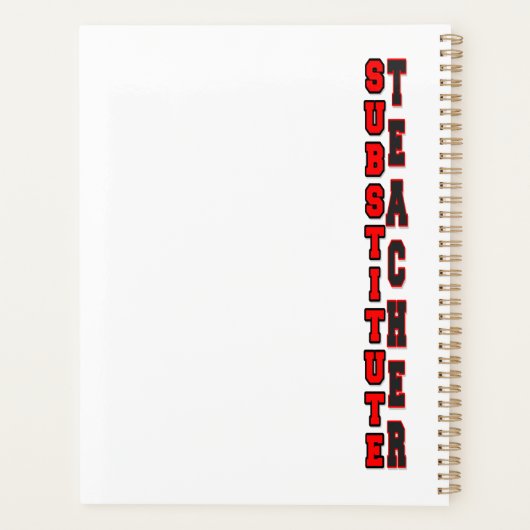 Substitute Teacher Planer (Rückseite)