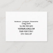 Substitute Teacher Telefonnummerkarte (Rückseite)