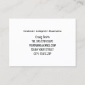 Substitute Teacher Visitenkarte (Rückseite)