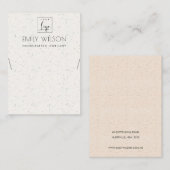 SUBTAN WHITE KERAMIK TEXTURE NECKLACE DISPLAY LOGO VISITENKARTE (Vorne/Hinten)