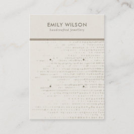 SUBTEL EIGENE WEISSE DOTS 2 STUDIERENDE EARRING DI VISITENKARTE