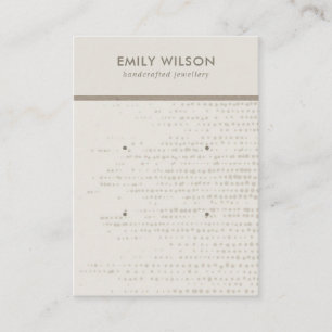 SUBTEL EIGENE WEISSE DOTS 2 STUDIERENDE EARRING DI VISITENKARTE
