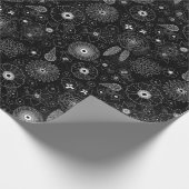 Subtemporäres, schwarz-weißes Muster Geschenkpapier (Ecke)