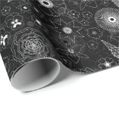 Subtemporäres, schwarz-weißes Muster Geschenkpapier (Rolleneckpunkt)