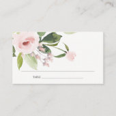 SUBTENT BLUSH PINK ROSE BRAUTPARTY PLATZKARTE VISITENKARTE (Vorderseite)