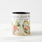 SUBTENT PEACH WASSERFARBE SAVE THE DATE GESCHENK ZWEIFARBIGE TASSE (Mittel)
