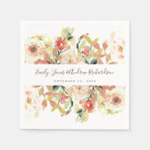 SUBTIL BLUSH PEACH PINK WASSERFARBFLÜSSIGKEIT SERVIETTE (Vorderseite)