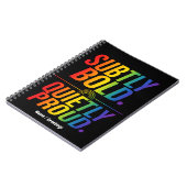Subtil Fett Stille Stolz Regenbogen-Typografie Min Notizblock (Linke Seite)