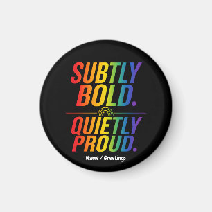 Subtil Fett Stolz Leise Regenbogentypografie Minim Magnet
