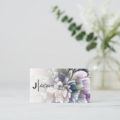 Subtile Abstrakte Blume Visitenkarte (Stehend Vorderseite)