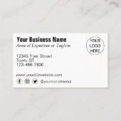 Subtile Abstrakte Blume Visitenkarte (Rückseite)