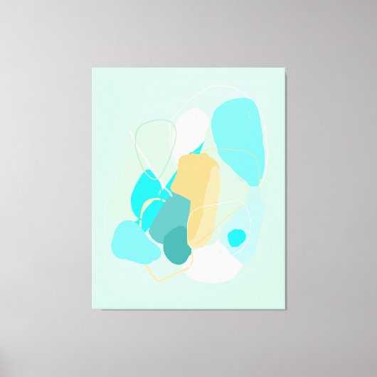 Subtile abstrakte Komposition Stretched Canvas Pri Leinwanddruck (Vorderseite)