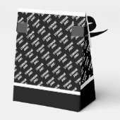 Subtile Age Your Name Text Pattern - Schwarz/Weiß Geschenkschachtel (Rückseite)