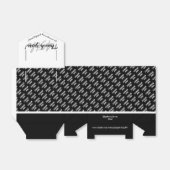 Subtile Age Your Name Text Pattern - Schwarz/Weiß Geschenkschachtel (Ungefaltet)