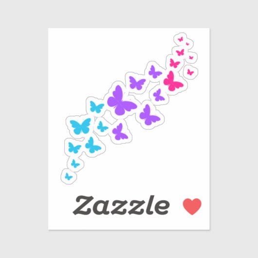 Subtile Androgynous-Stolz-Schmetterlingsticker Aufkleber (Blatt)