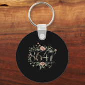 Subtile Anti Trump 8647 Blume Floral Boho Präsiden Schlüsselanhänger (Vorderseite)