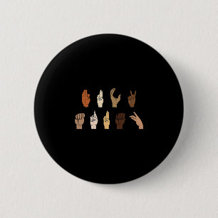 Subtile Anti-Trump-Blm-Gebärdensprache in ASL Button