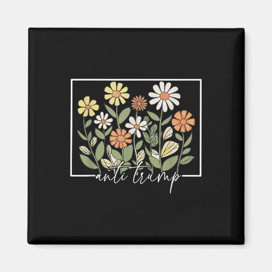 Subtile Anti-Trump-Blume Magnet (Vorne)