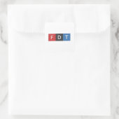 Subtile Anti-Trump FDT Anti-Maga-Demokraten Quadratischer Aufkleber (Tasche)