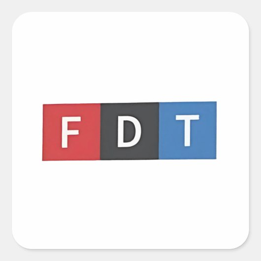 Subtile Anti-Trump FDT Anti-Maga-Demokraten Quadratischer Aufkleber (Vorderseite)