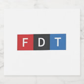 Subtile Anti-Trump FDT Anti-Maga-Demokraten Schaumweinetikett (Einzelnes Label)