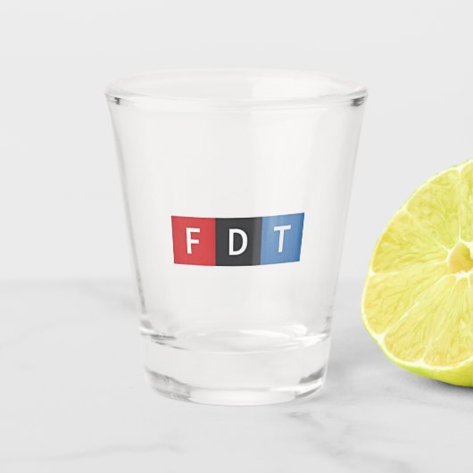 Subtile Anti-Trump FDT Anti-Maga-Demokraten Schnapsglas (Vorderseite)